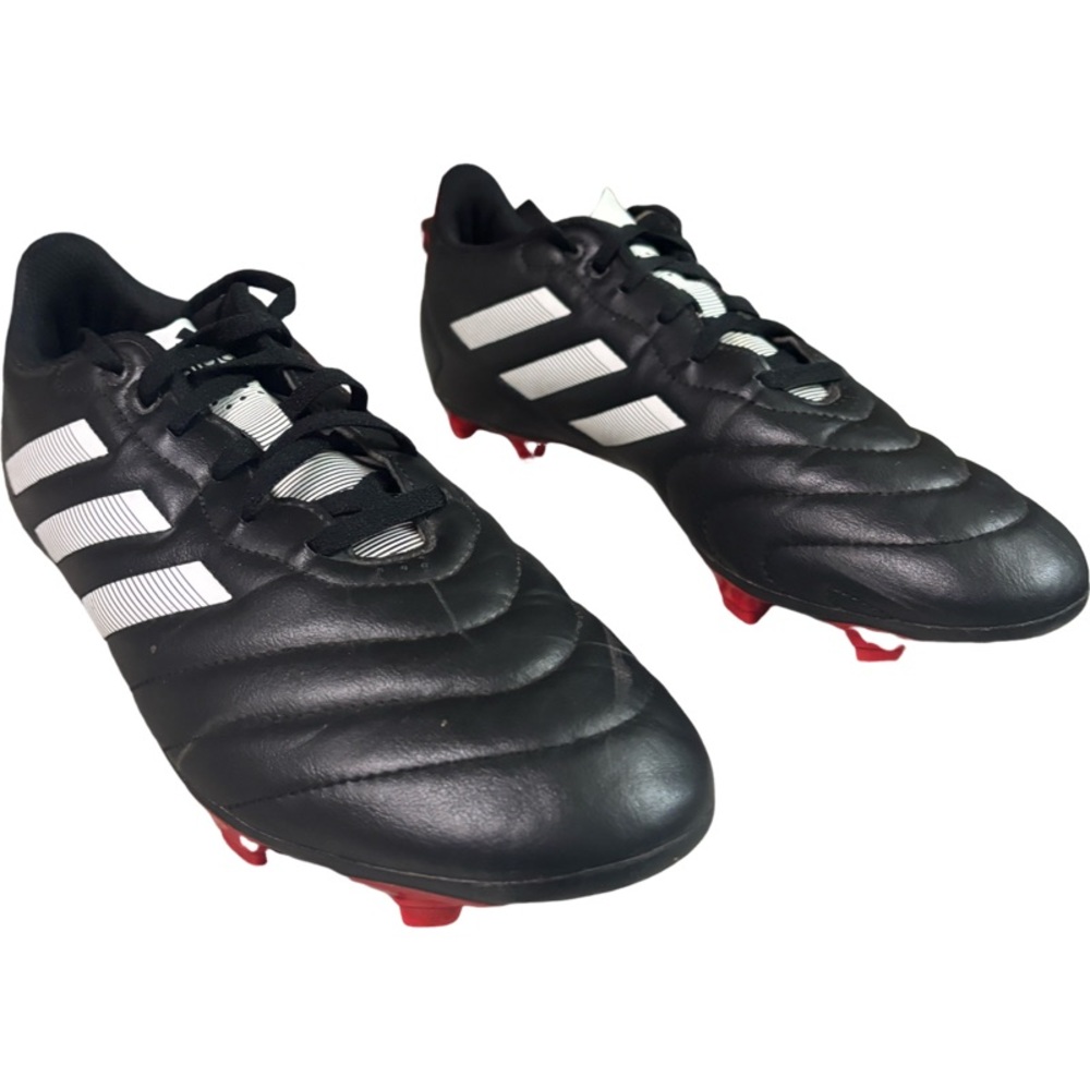 adidas Adult Goletto VIII Firm Ground Soccer Shoe - Black/White/Red Size 10
